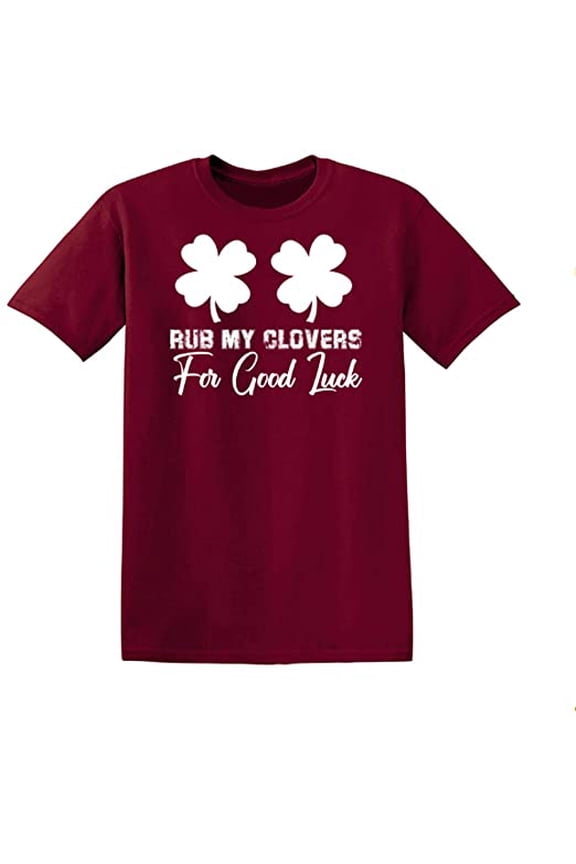 Unisex Garnet Half Sleeves Cotton Good Luck Graphic T Shirt