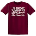 thumbnail image 1 of RedBarn Unisex Garnet Half Sleeves Cotton I Told My Wife Graphic T Shirt Garnet 2XL-Large, 1 of 2