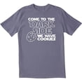thumbnail image 1 of RedBarn Unisex Half Sleeves Cotton Come to The Dark Side Graphic Funny T Shirt, 1 of 2