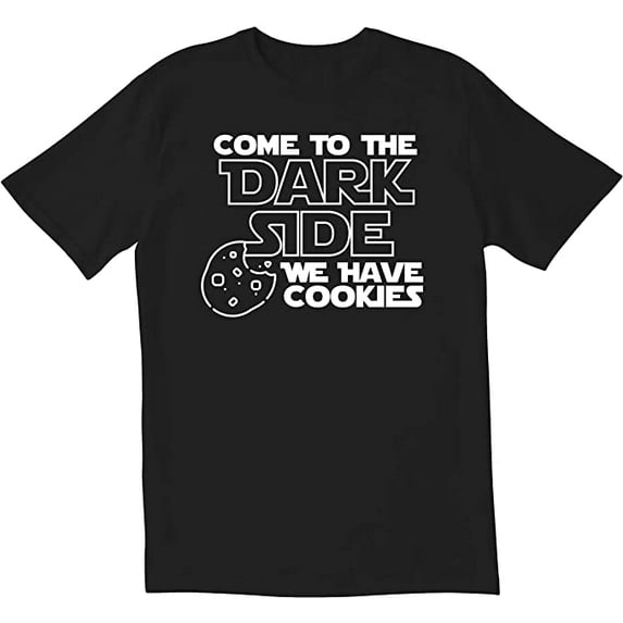 RedBarn Unisex Half Sleeves Cotton Come to The Dark Side Graphic Funny T Shirt