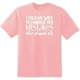 thumbnail image 1 of RedBarn Unisex Pink Half Sleeves Cotton I Told My Wife Graphic T Shirt Pink 2XL-Large, 1 of 2