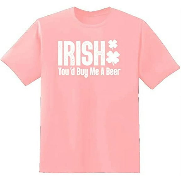 RedBarn Unisex Pink Half Sleeves Cotton Irish You'd Buy Graphic T Shirt