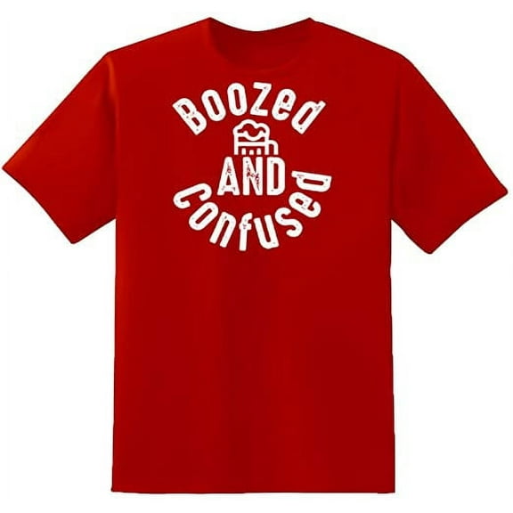 RedBarn Unisex Red Half Sleeves Cotton Confused Graphic T Shirt