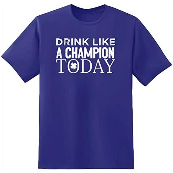 RedBarn Unisex Royal Half Sleeves Cotton Like A Champion Today Graphic T Shirt Royal Blue 3XL-large