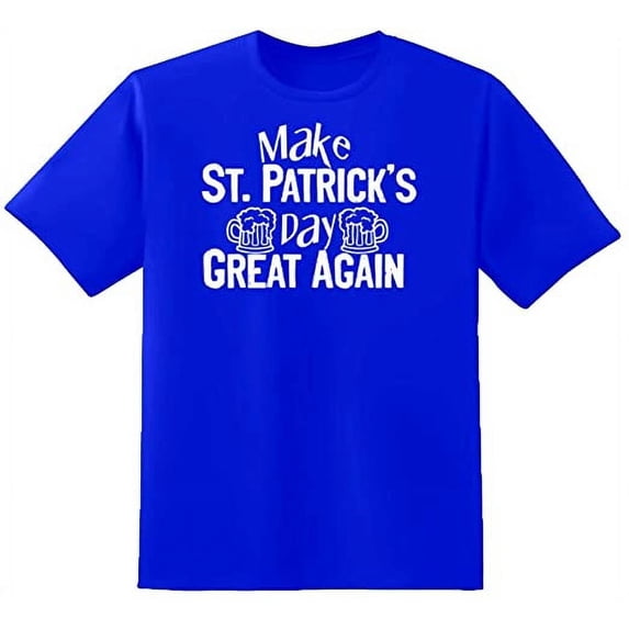RedBarn Unisex Royal Half Sleeves Cotton "Make St. Patrick's" Graphic T Shirt