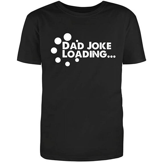 RedBarnUnisex Black Half Sleeves Cotton Dad Joke Loading Graphic Humor Sarcastic Funny T Shirt