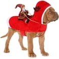 thumbnail image 1 of RedBrown Santa Claus Dog Costume, Cozy Dog Christmas Outfit, Santa Rider Pet Christmas Costume, Birthday Christmas Gift for Dog Lover Christmas Party, M, 1 of 6