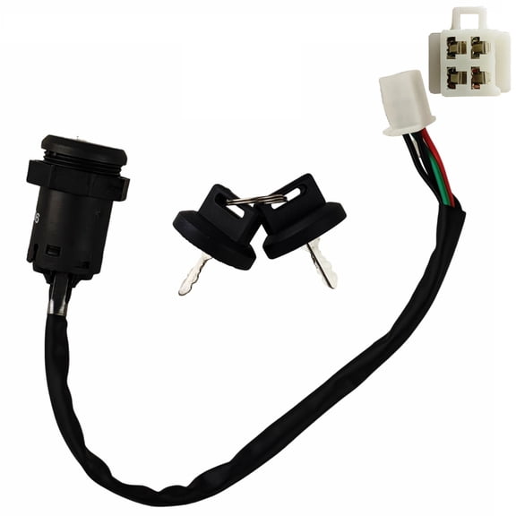RedCap 4 Wire Plug Key Ignition Switch for TaoTao ATV110 ATA125 Compatible with 50cc 70cc 90cc 110cc 125cc 150cc 200cc 250cc TaoTao SUNL Coolster Roketa Peace Sports ATV Dirt Bike