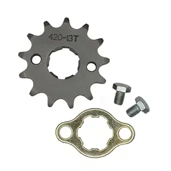 RedCap 420-13T Front Engine Sprocket 20mm with Screws & Retainer Clip for 50cc 70cc 90cc 110cc 125cc Dirt Pit Bike Mini Bike TaoTao Roketa Coolster Sunl Lifan Loncin ATV Quad Moped 4 Wheeler