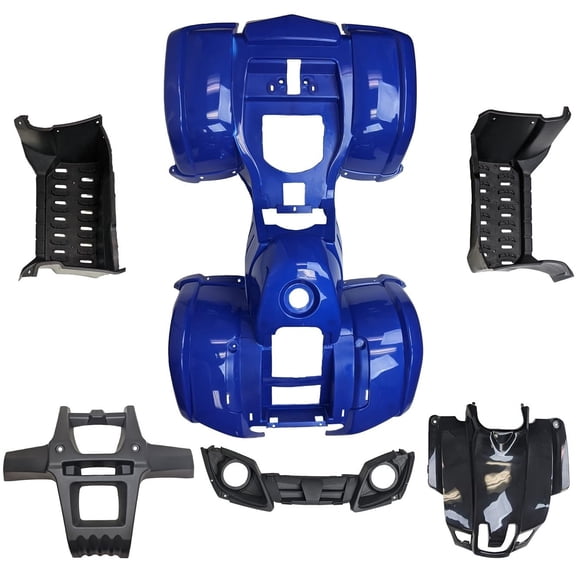 RedCap ATV Body Plastic Fender kit with Raised Footrest for 110cc 125cc TaoTao TForce 135D 125D Peace ATA Coolster 3050D 3125R 3125XR8U 3125XR8 KODIAK-HD Utility Style ATV - Blue