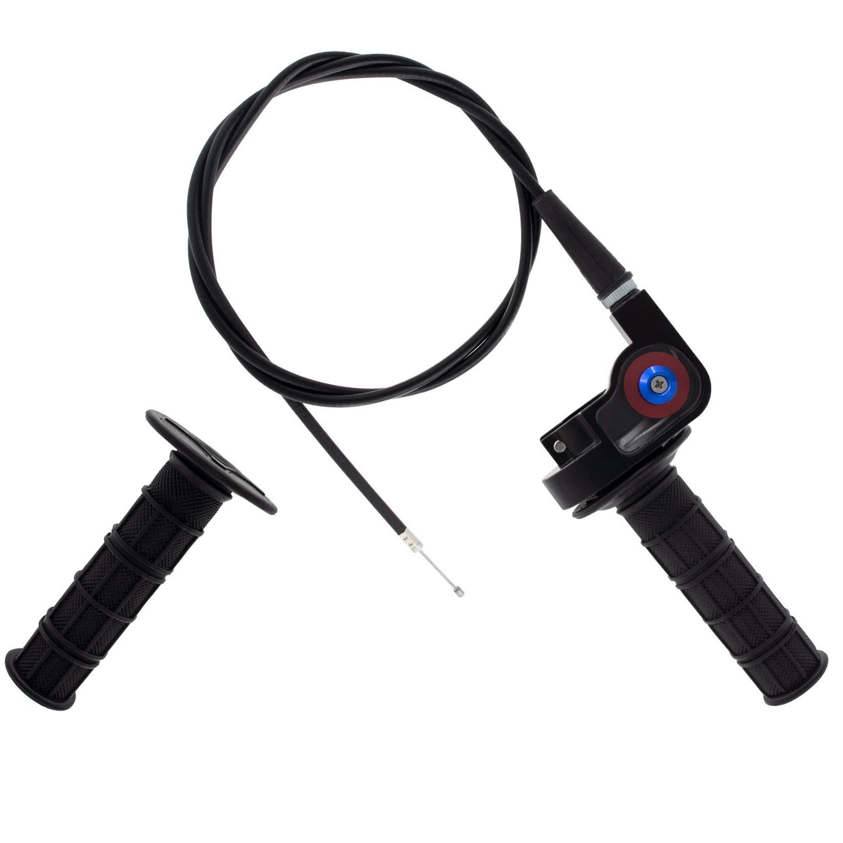 RedCap GS1-T10 Heavy Duty 7/8" 22mm Twist Throttle Grips with Cable for CRF KLX TTR SSR Thumpstar 110cc 125cc 150cc 200cc 250cc Dirt Pit Bikes Mini Bike ATV Quad Motorcycle