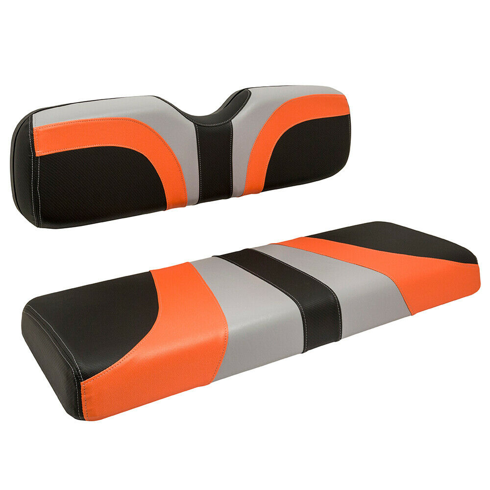 RedDot Blade Golf Cart Front Seat Covers for Club Car Precedent - Gray/Orange/Black