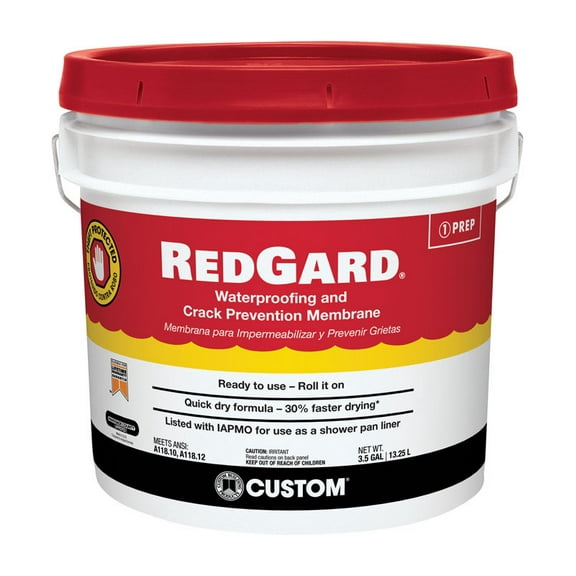 Red Gard Elastomeric Waterproofing Membrane - Ready-To-Use Sealant - 1 Piece, Red