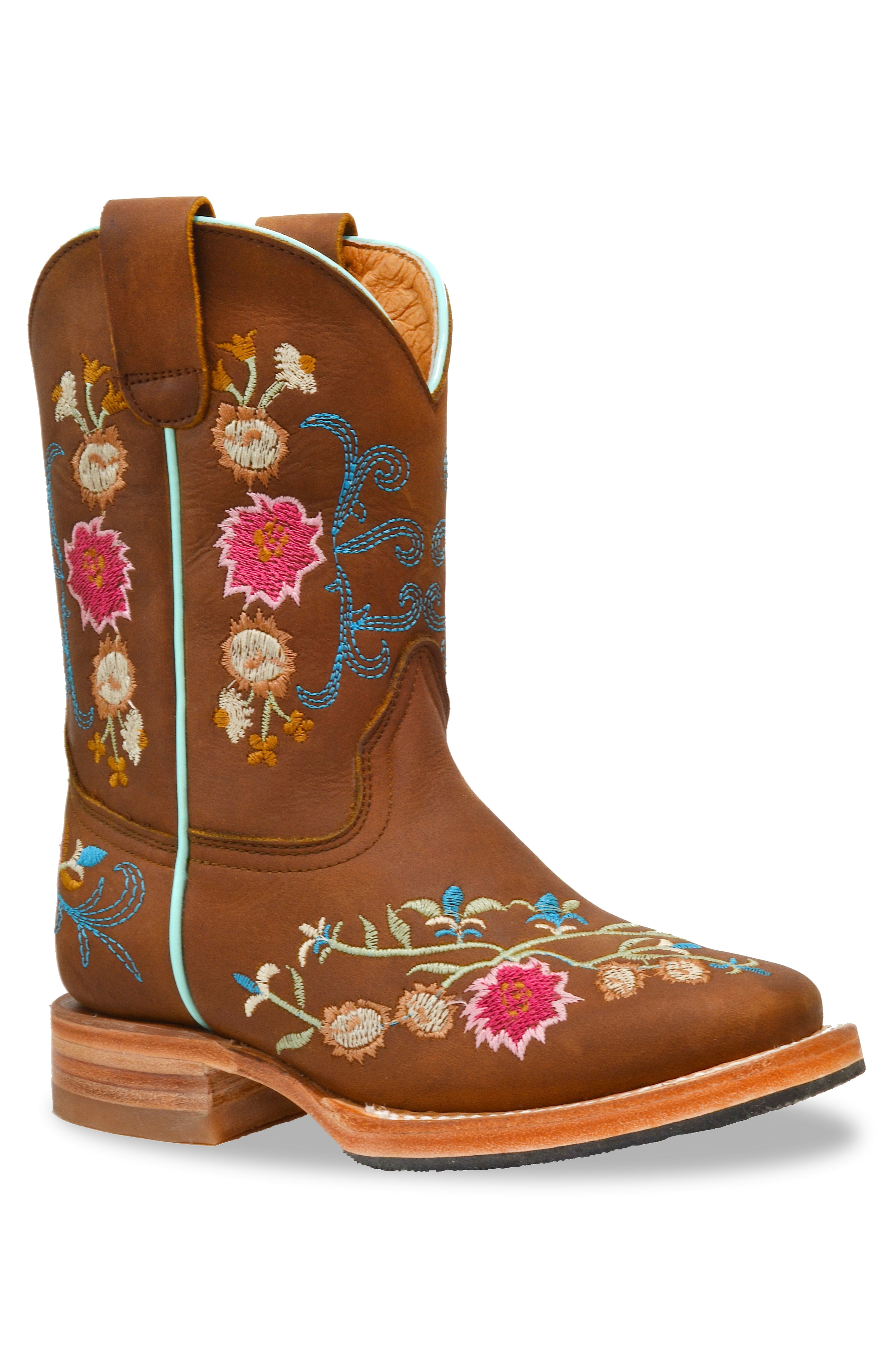 RedHawk Boot Co. Kids Wide Square Toe Cowgirl Boots - Walmart.com