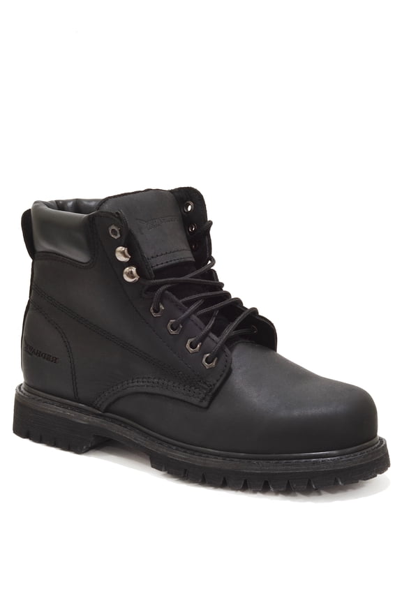 Traction Men's Soft Toe 6" Leather Work Boots with Lug Sole