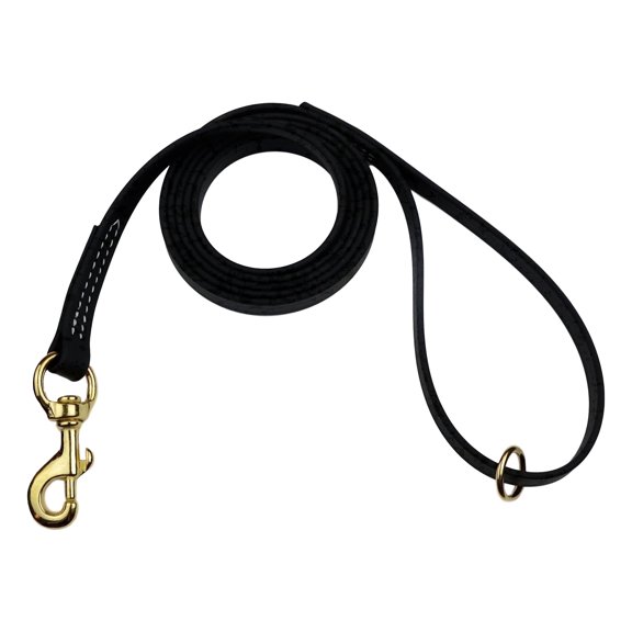Redline K9 Sport / All Weather BioThane Dog Leash 5/8-Inch x 3' - Black