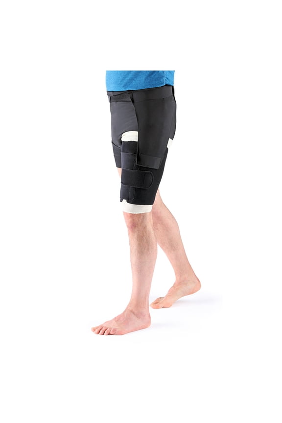 RedMoby Sigvaris-1413-TCT-R 20-50 mmHg Compreflex Thigh Component with Hip Attachment for Right Side - Beige, Large Tall
