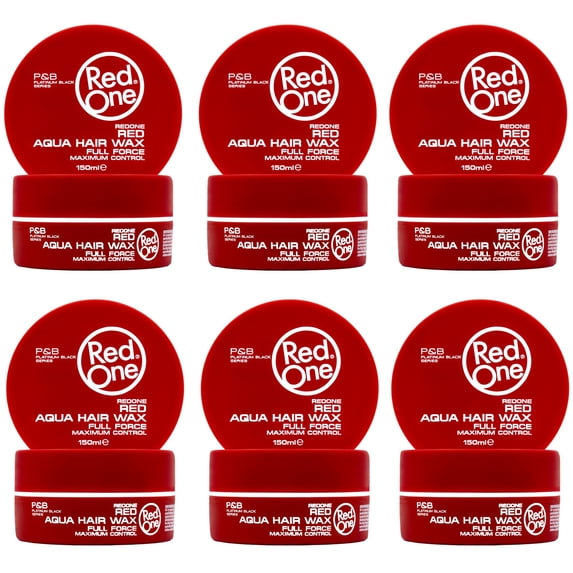 RedOne Aqua Hair Wax Maximum Hold Full Force Hair Gel, 150ml (6 pack) RED C29