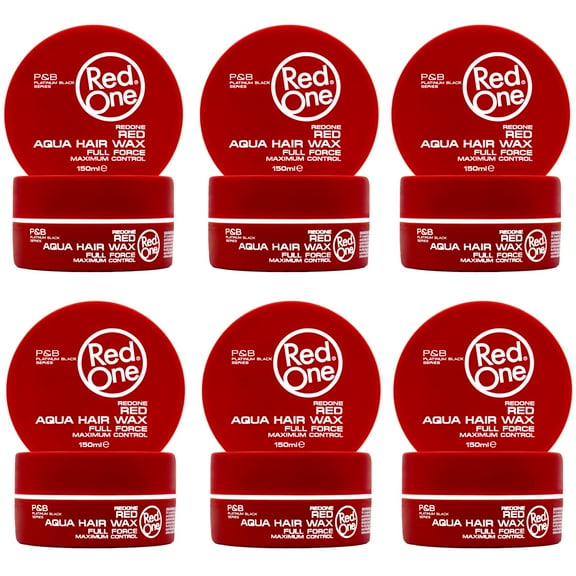 RedOne Aqua Hair Wax Maximum Hold Full Force Hair Gel, 150ml (6 pack) RED C29