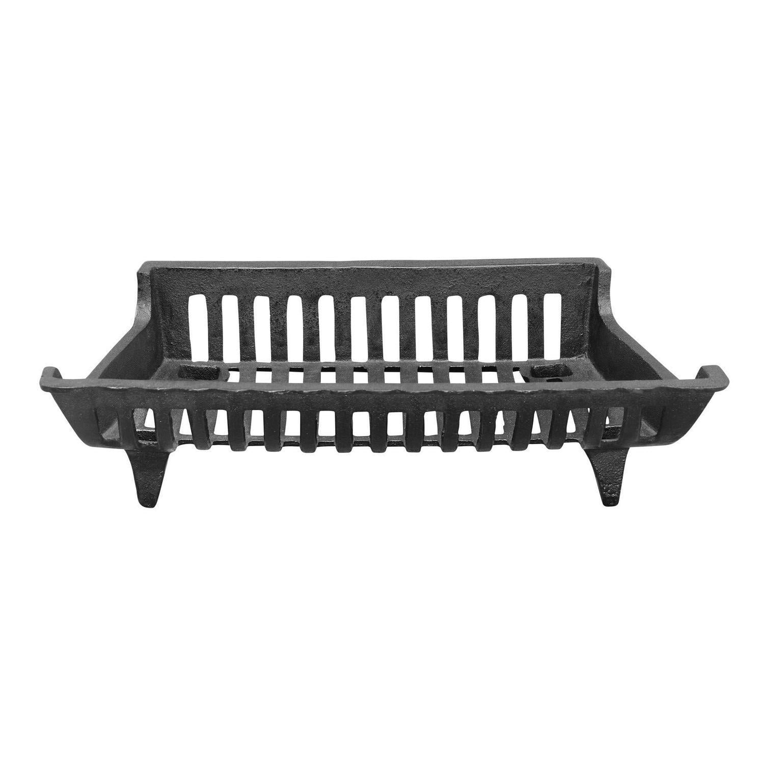 Redstone 18in Cast Iron Shallow Grate for Fireplace & Firewood
