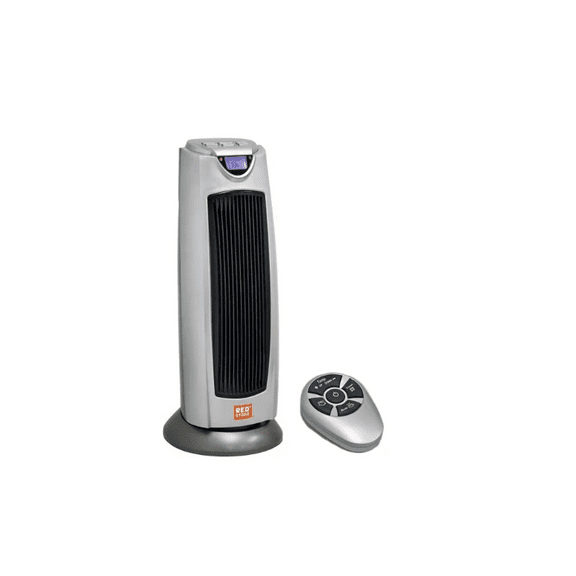 RedStone Electric Oscillating Ceramic Digital Tower Heater with Remote, 600 sq. ft., 5,120 BTU, 120V