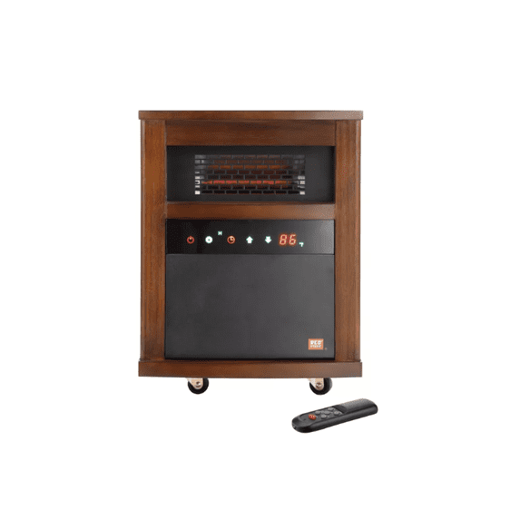 Redstone Electric Portable Infrared Cabinet Heater, 1,000 sq ft, 5,200 BTU, 1,500W with remote
