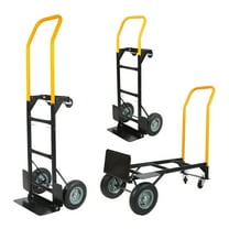 RedSwing 2 in 1 Convertible Hand Truck, Portable 4 Wheel Dolly Cart with Swivel Wheels, Heavy Duty Platform Cart for Moving, 330 Lbs Capacity