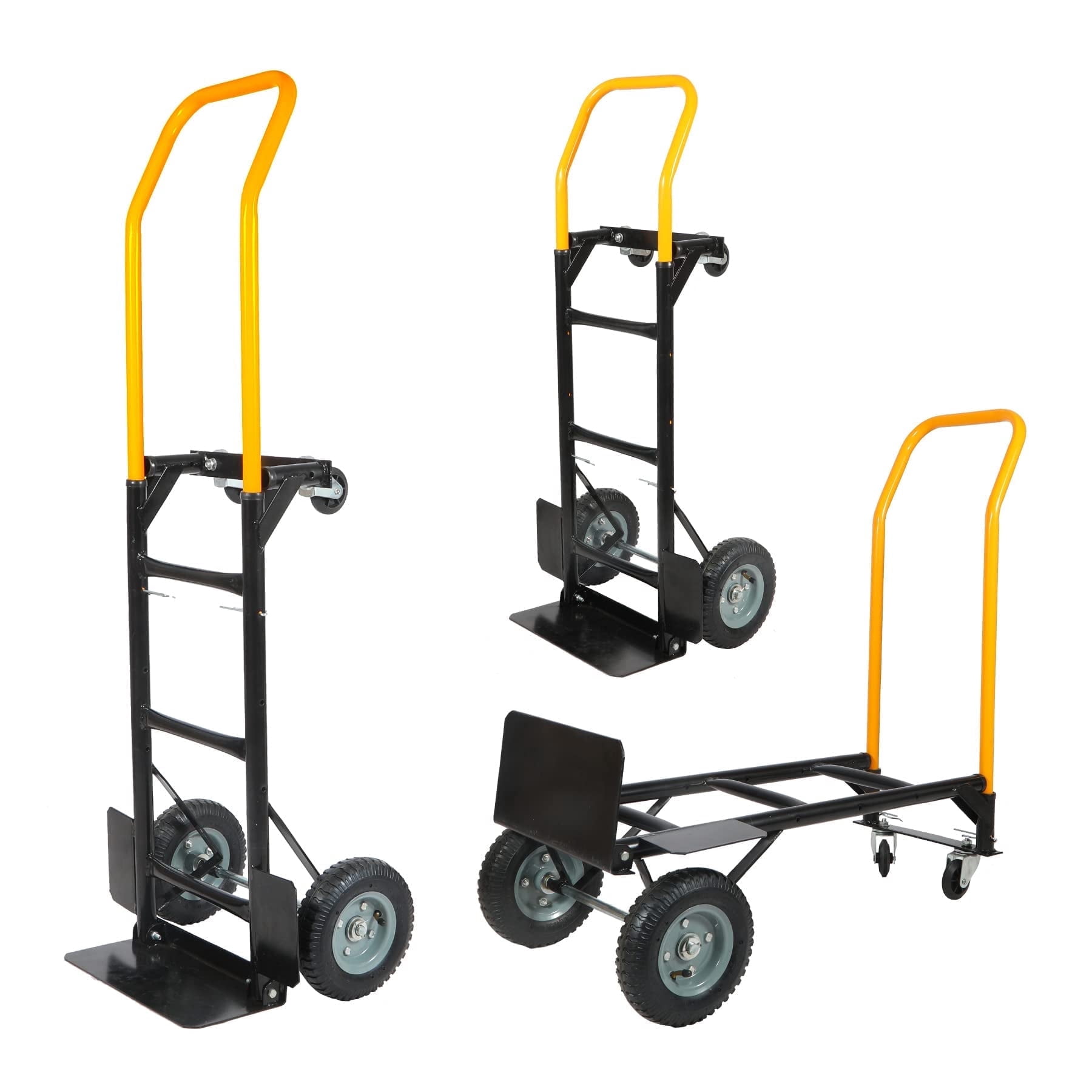 RedSwing Convertible Hand Truck – 2-in-1 Portable 4-Wheel Dolly Cart, Heavy-Duty Platform Cart for Moving, 330 lbs Capacity