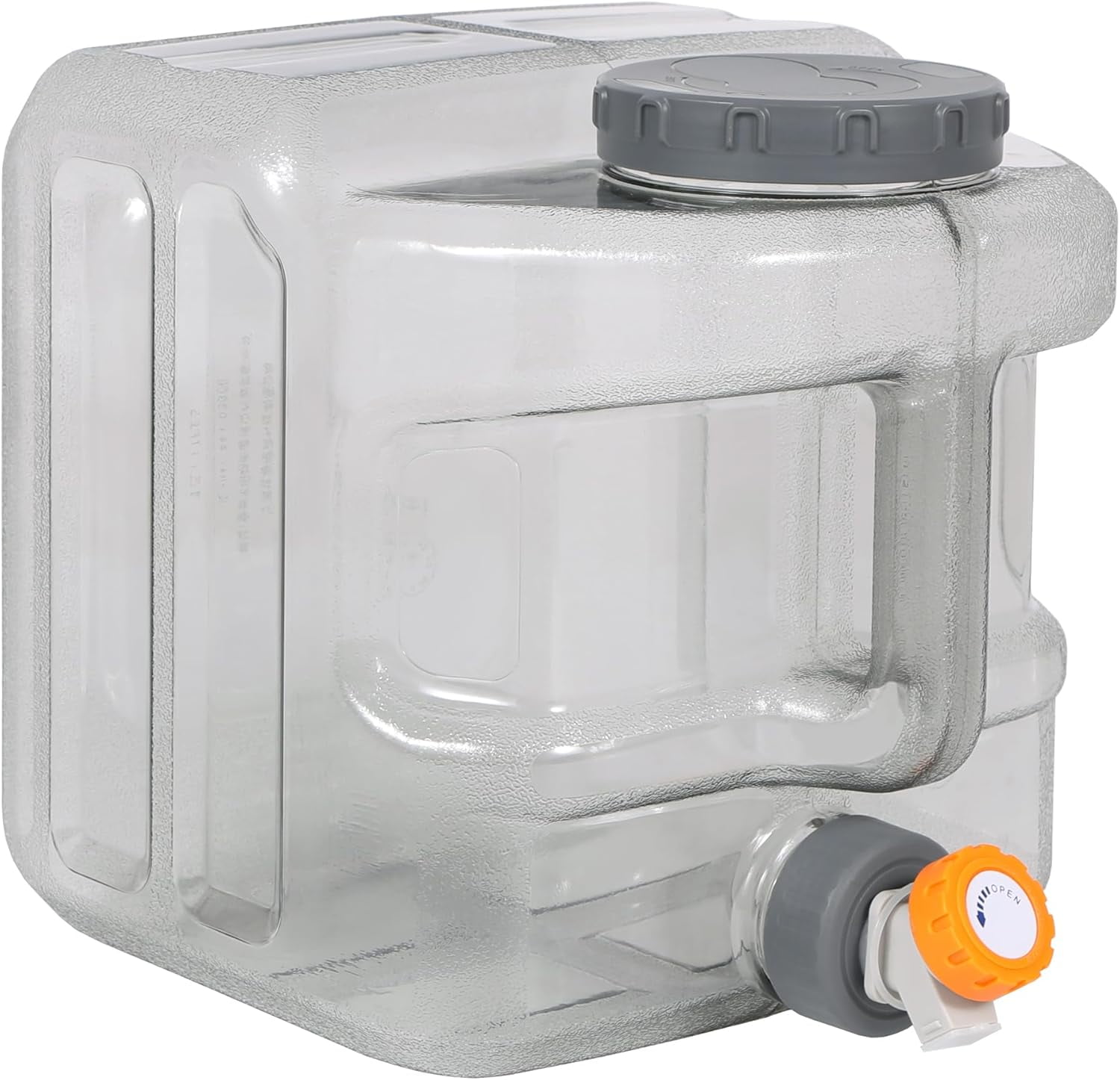 Ashosteey Collapsible Water Container With Spigot, Food Safe Water Storage Jug,BPA Free Foldable Cube Hiking Camping Driking Outdoors Indoors Emergency