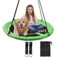 thumbnail image 1 of RedSwing 43" Flying Saucer Swing for Kids Outdoor, Large Round Tire Swings for Trees and Swingset, Strong Heavy Duty for Outside Playground, 500LBS Weight Capacity, Green, 1 of 7