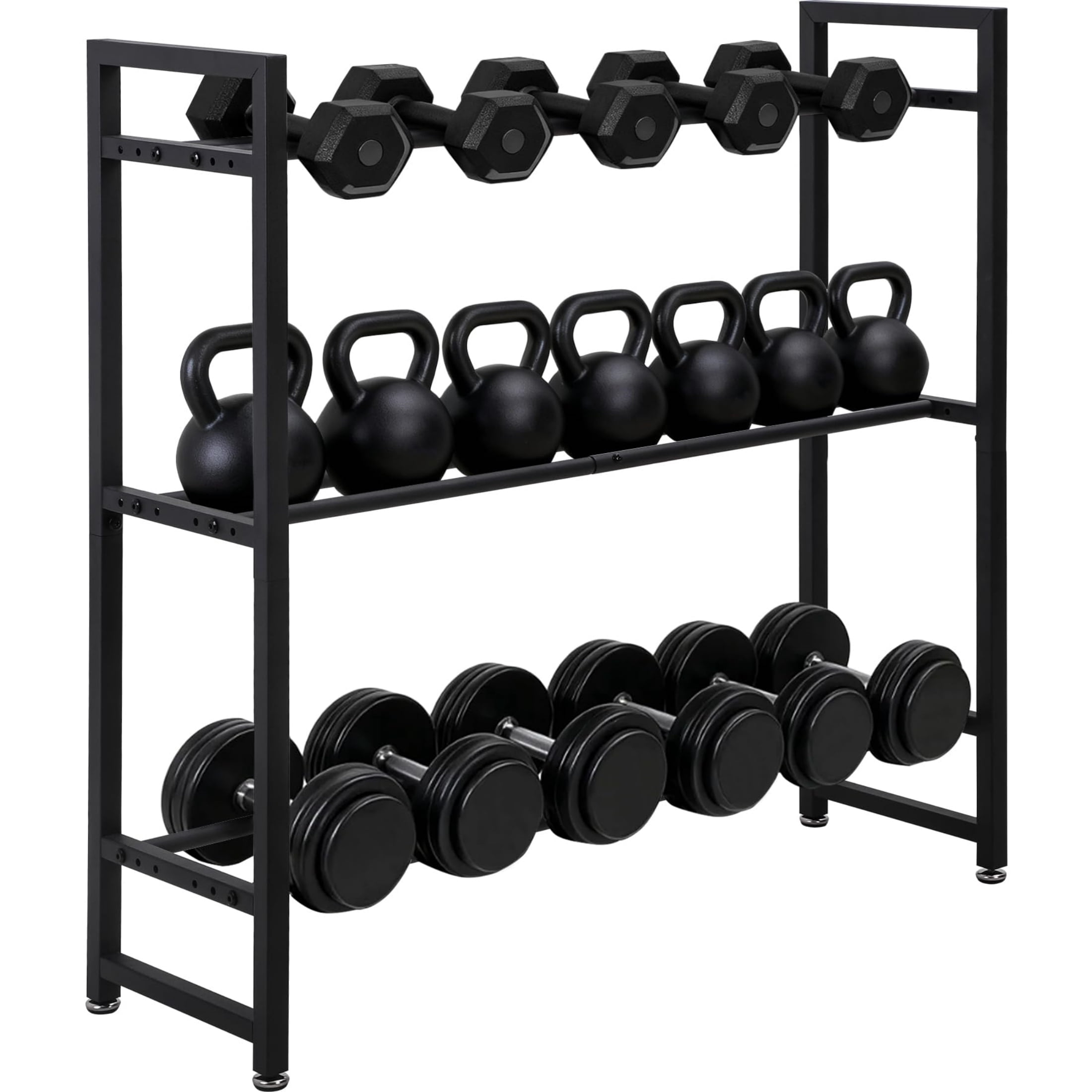 RedSwing Adjustable 3-Tier Dumbbell Rack, 330LB Capacity Weight Rack for Dumbbells, Weight Rack for Home Gym Dumbbells