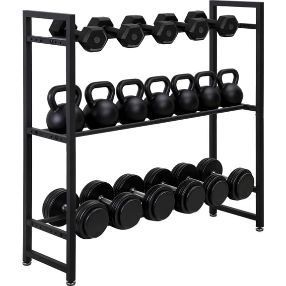 RedSwing Adjustable 3-Tier Dumbbell Rack, 330LB Capacity Weight Rack for Dumbbells, Weight Rack for Home Gym Dumbbells