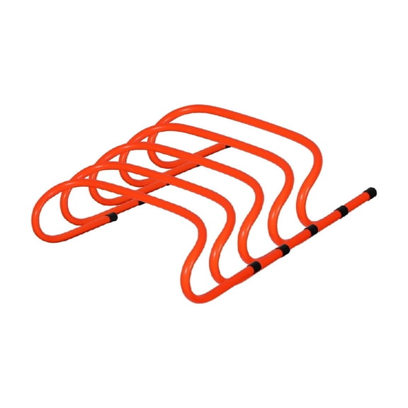 RedSwing Adjustable Agility Hurdles, 4-Height Speed Training, Portable Equipment with Carry Bag, Orange, 5 Pcs