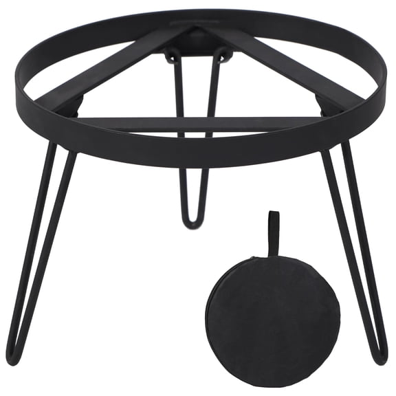RedSwing Folding Campfire Tripod for Cooking, Portable Camping Tripod Stand for Solo Stove Bonfire Fire Pit, Dutch Oven, Open Fire, Iron Black