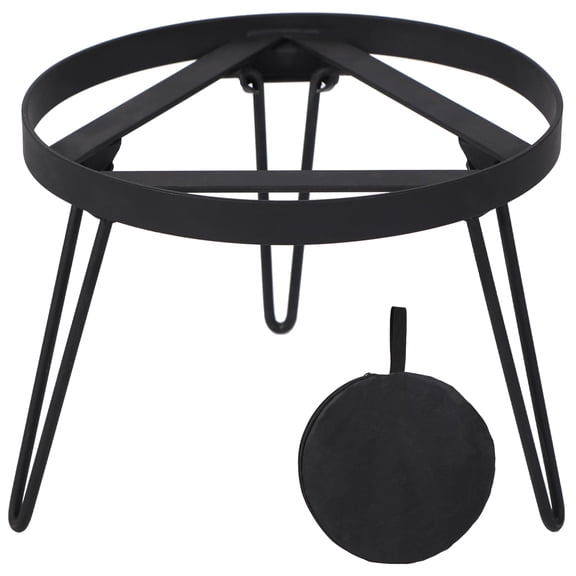 RedSwing Folding Campfire Tripod for Cooking, Portable Camping Tripod Stand for Solo Stove Bonfire Fire Pit, Dutch Oven, Open Fire, Iron Black