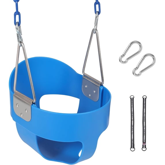 RedSwing High Back Toddler Bucket Swing Seat with Coated Chains, Heavy Duty Kids Swing Seat for Outside, Playground, Backyard, Swing Set Accessories