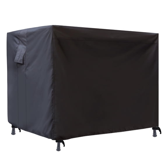 RedSwing Outdoor Swing Cover, Waterproof 3-Seater Patio Swing Canopy with UV Protection, All-Weather Furniture Cover for Porch Swings, Hammocks, and Glider Chairs (Fits Most 5060" Swings), Black