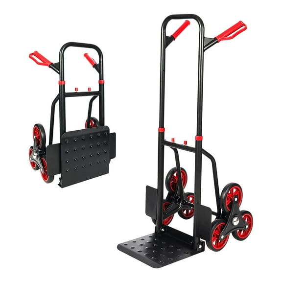 RedSwing Stair Climbing Hand Truck - 330lb Heavy Duty 6-Wheel Dolly Cart, Adjustable Telescoping Handle, Thickened Stair Climber Dolly for Moving Furniture, Appliances, Boxes, Home & Warehouse Use