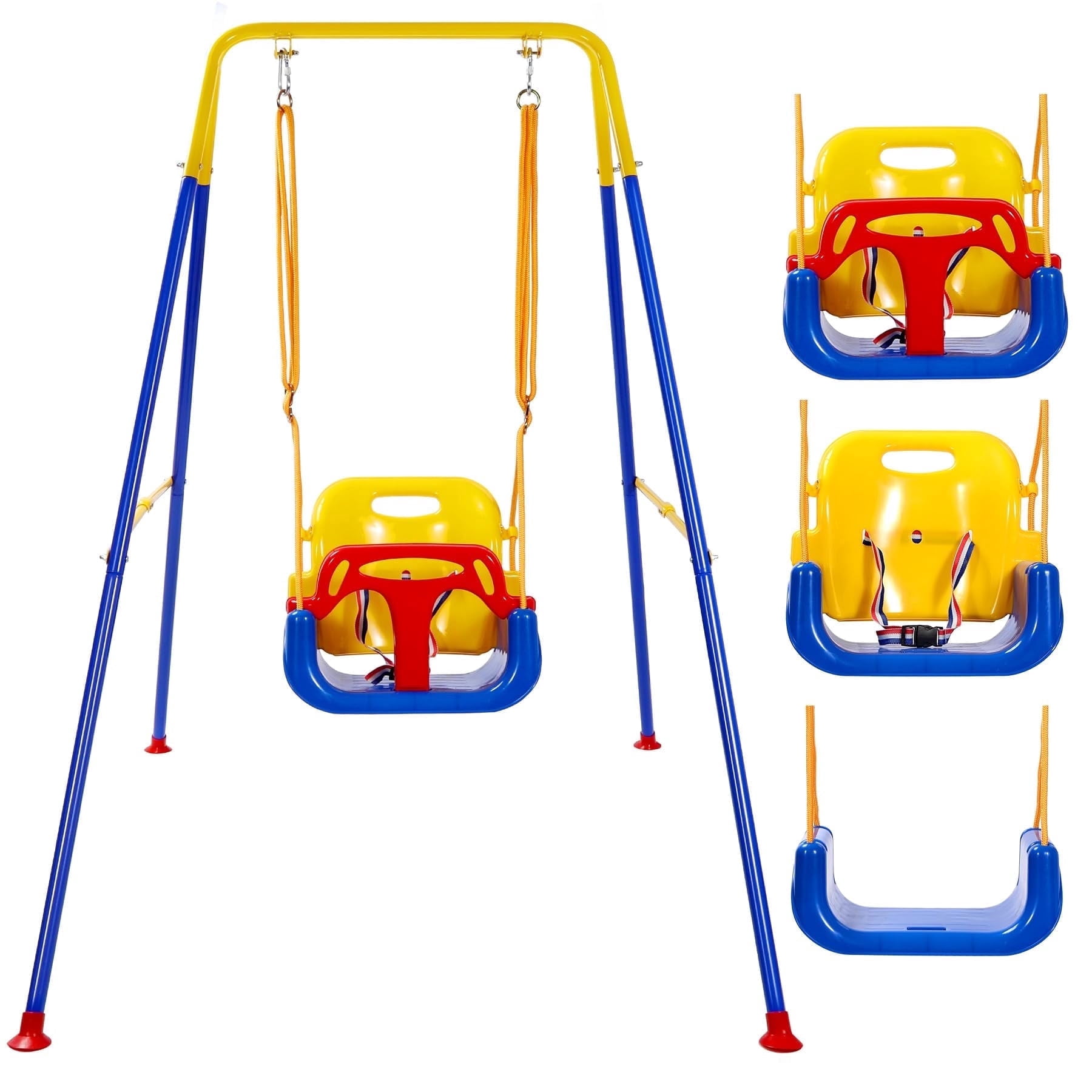 RedSwing Toddler Single Swing – Portable Indoor & Outdoor Baby Swing Stand with Comfort Seat for Ages 6 Months to 10 Years