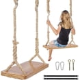 thumbnail image 1 of RedSwing Wooden Swing for Tree, 24"x 8"x 1.2" Tree Hanging Swings Set for Adult, 500lbs Load Capacity, Adjustable Rope Tree for Indoor, Outdoor, Garden,Yard,Backyard, 1 of 9