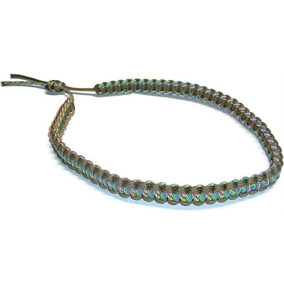 RedVex Cobra Hat Band - 550 Paracord - Cowboy Hat Band - Choose your color (Tye Dye - Coyote Brown 2-tone)