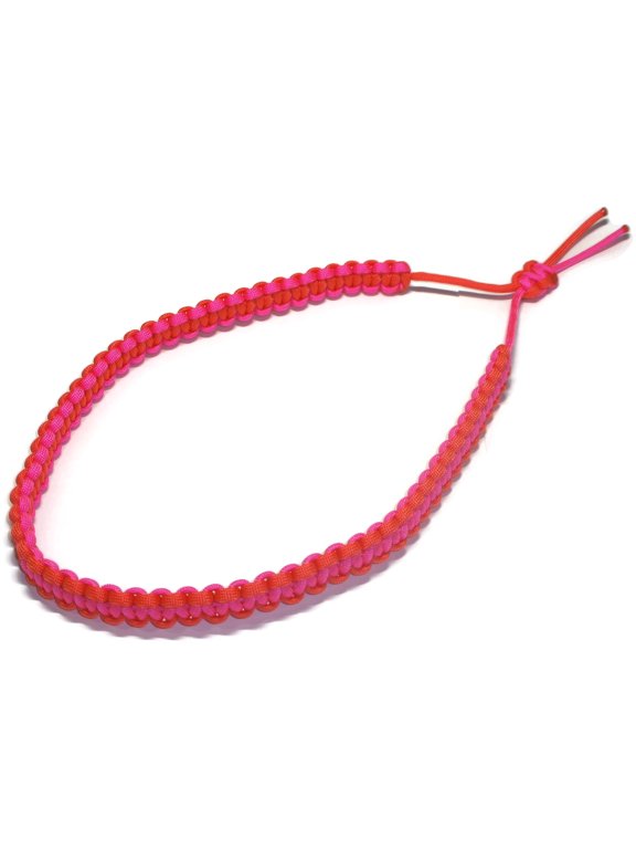 Cobra Hat Band - 550 Paracord - Cowboy Hat Band - Pink and Orange 2-Tone