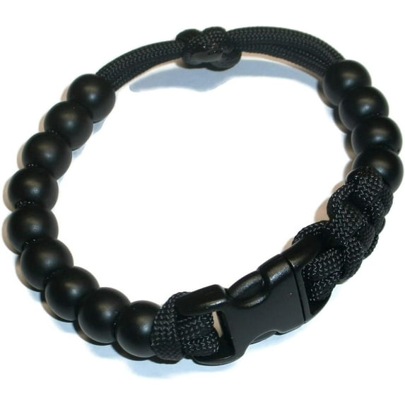 RedVex Pace Counter Bead Bracelet - Choose Your Color and Size (Black - 9.5-inch)