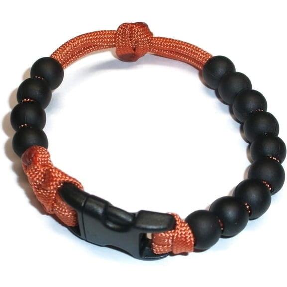 RedVex Pace Counter Bead Bracelet - Choose Your Color and Size (Burnt Orange - 8-inch)
