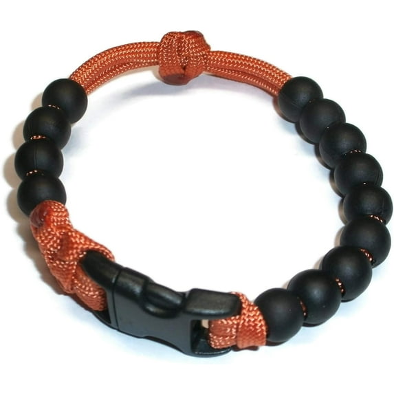 RedVex Pace Counter Bead Bracelet - Choose Your Color and Size (Burnt Orange - 9-inch)