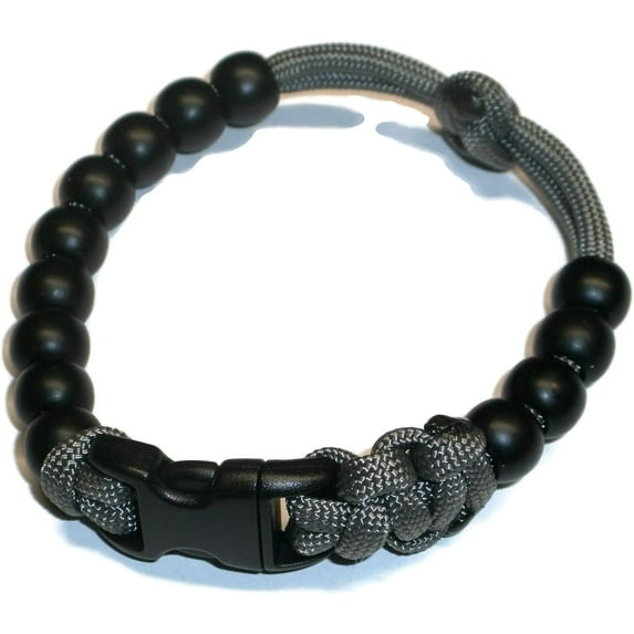 RedVex Pace Counter Bead Bracelet - Choose Your Color and Size (Gray (Charcoal) - 8-inch)