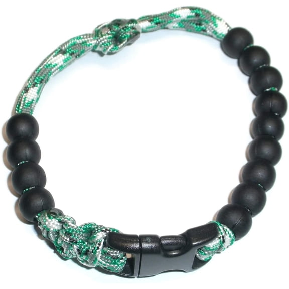 RedVex Pace Counter Bead Bracelet - Choose Your Color and Size (Green and White - 9-inch)