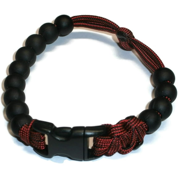 RedVex Pace Counter Bead Bracelet - Choose Your Color and Size (Licorice - 10-inch)