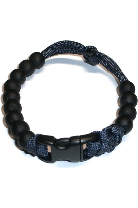 Pace Counter Bead Bracelet - Choose Your Color and Size (Navy Blue - 9.5-inch)
