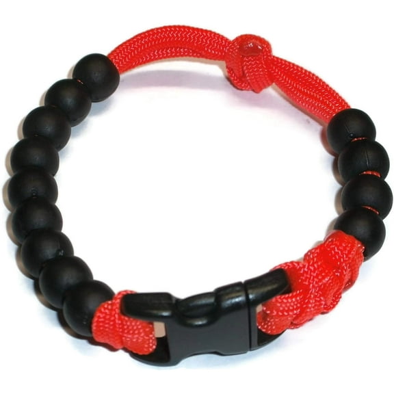 RedVex Pace Counter Bead Bracelet - Choose Your Color and Size (Orange - 8.5-inch)
